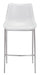 Magnus Barstool (Set of 2) White & Silver