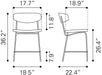 Charon Counter Stool (Set of 2) Vintage Black
