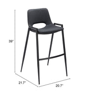 Desi Barstool (Set of 2) Black