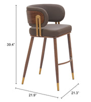 Brew Barstool Brown & Walnut