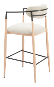 Equinox Barstool Oyster Gray & Natural