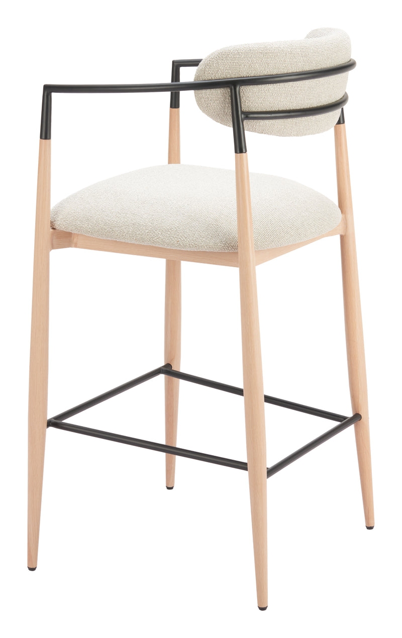 Equinox Barstool Oyster Gray & Natural