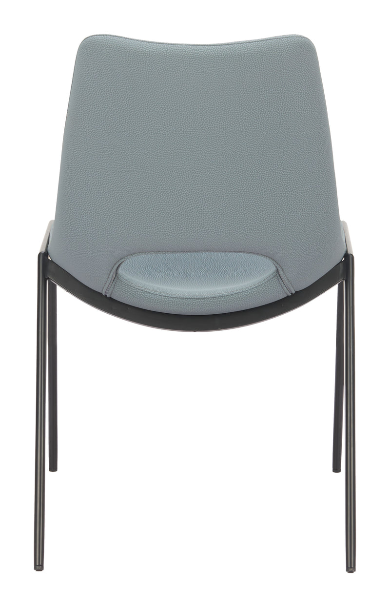 Desi Armless Dining Chair (Set of 2) Azure Gray