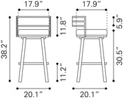 Gimsby Swivel Barstool Black