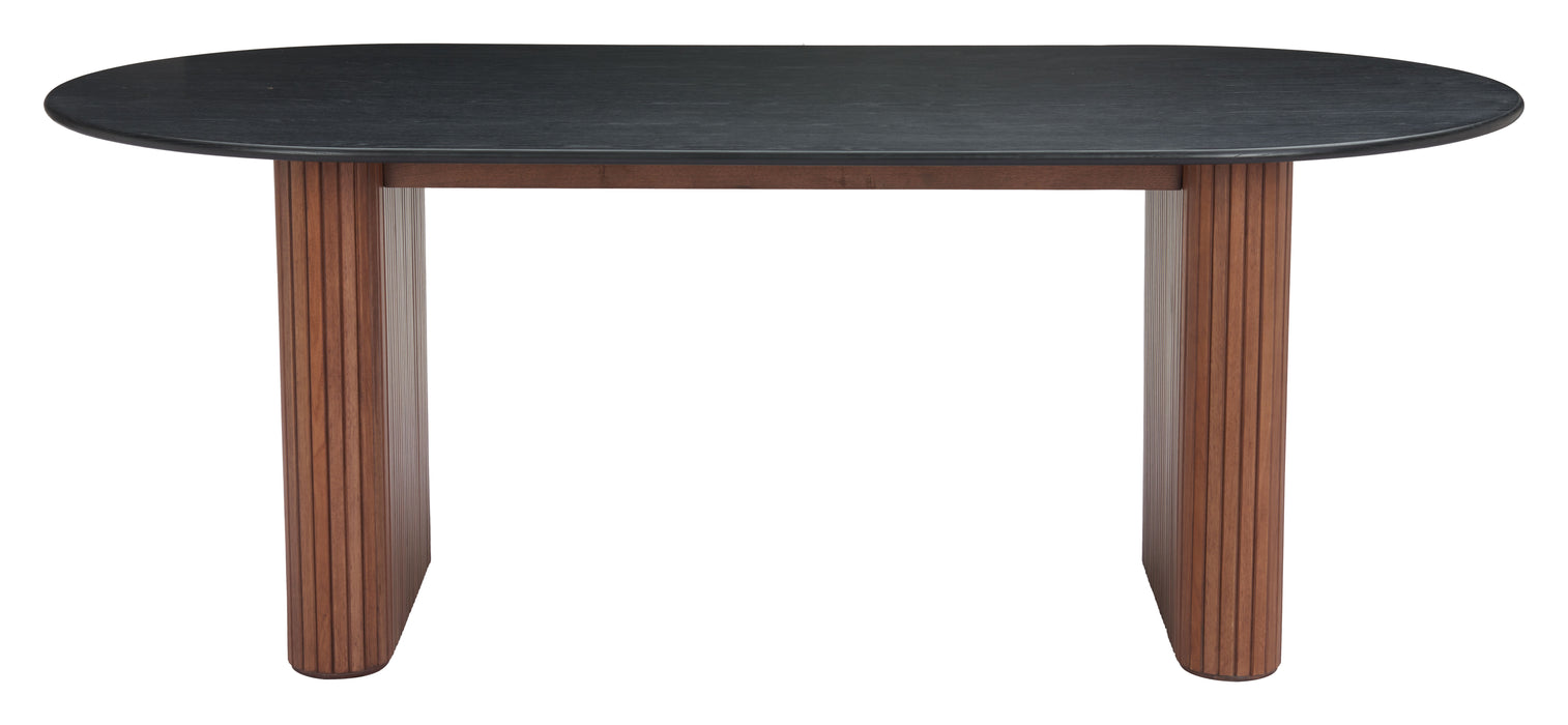 Lassig Dining Table Black & Walnut