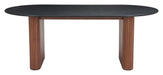 Lassig Dining Table Black & Walnut