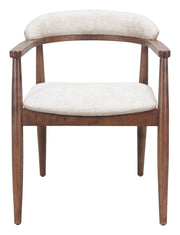 Goka Dining Chair Beige & Walnut