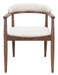 Goka Dining Chair Beige & Walnut