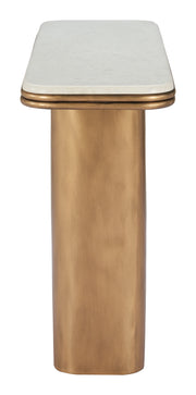 Cher Console Table White & Brass