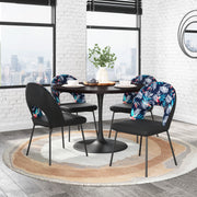 Merion Dining Chair (Set of 2) Multicolor Print & Black
