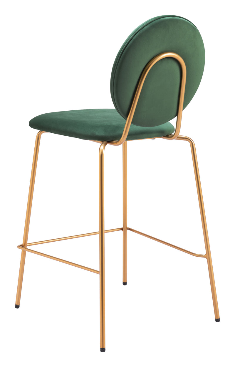 Odessa Counter Stool (Set of 2) Green & Gold