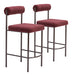Livorno Counter Stool (Set of 2) Red & Bronze