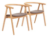 Peker Dining Chair (Set of 2) Brown & Natural