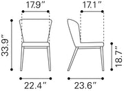 Tolivere Dining Chair (Set of 2) Pink