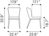 Tolivere Dining Chair (Set of 2) Pink