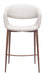 Limay Counter Stool Beige & Walnut