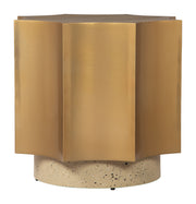 Osam Side Table Gold & Beige