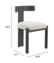 Tiana Dining Chair Black & Beige