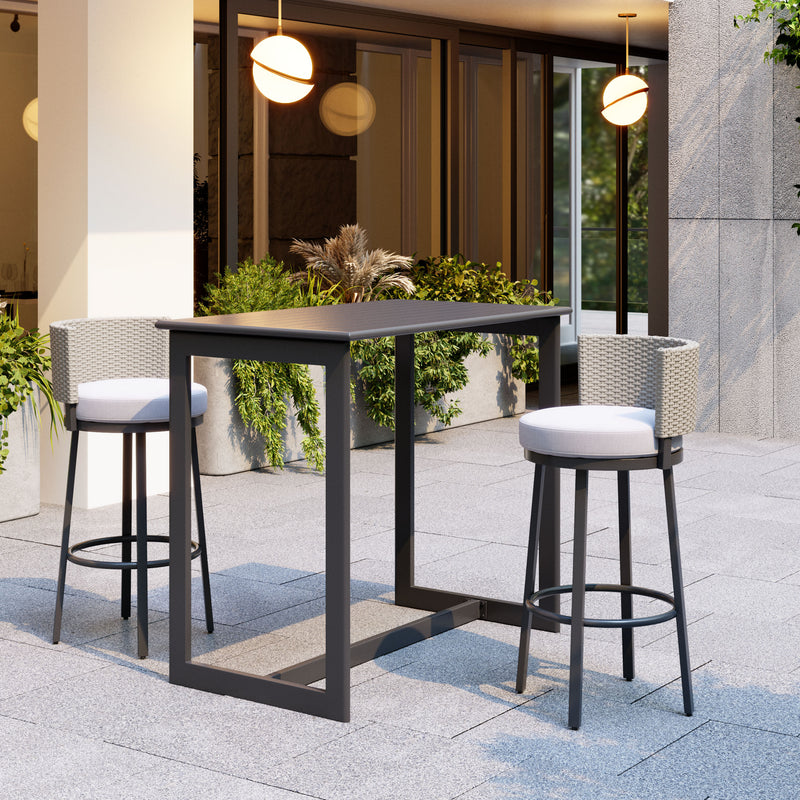 Midnight Wave Bar Table Black