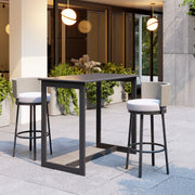 Midnight Wave Bar Table Black