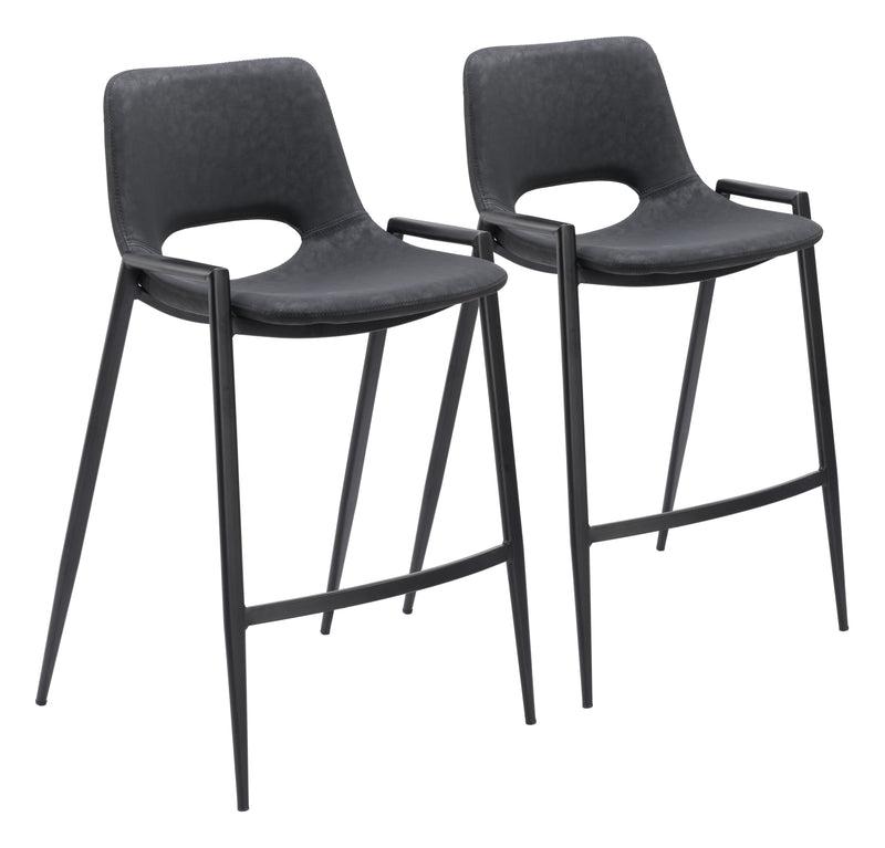 Desi Counter Stool (Set of 2) Black