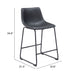 Smart Counter Stool (Set of 2) Black