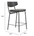 Charon Counter Stool (Set of 2) Vintage Black