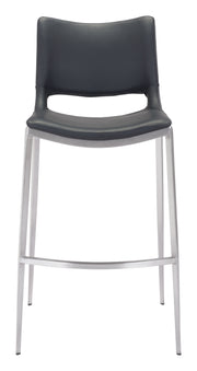 Ace Barstool (Set of 2) Black & Silver