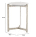 Barmas Side Table White & Silver