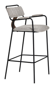 Couva Barstool (Set of 2) Gray Tweed
