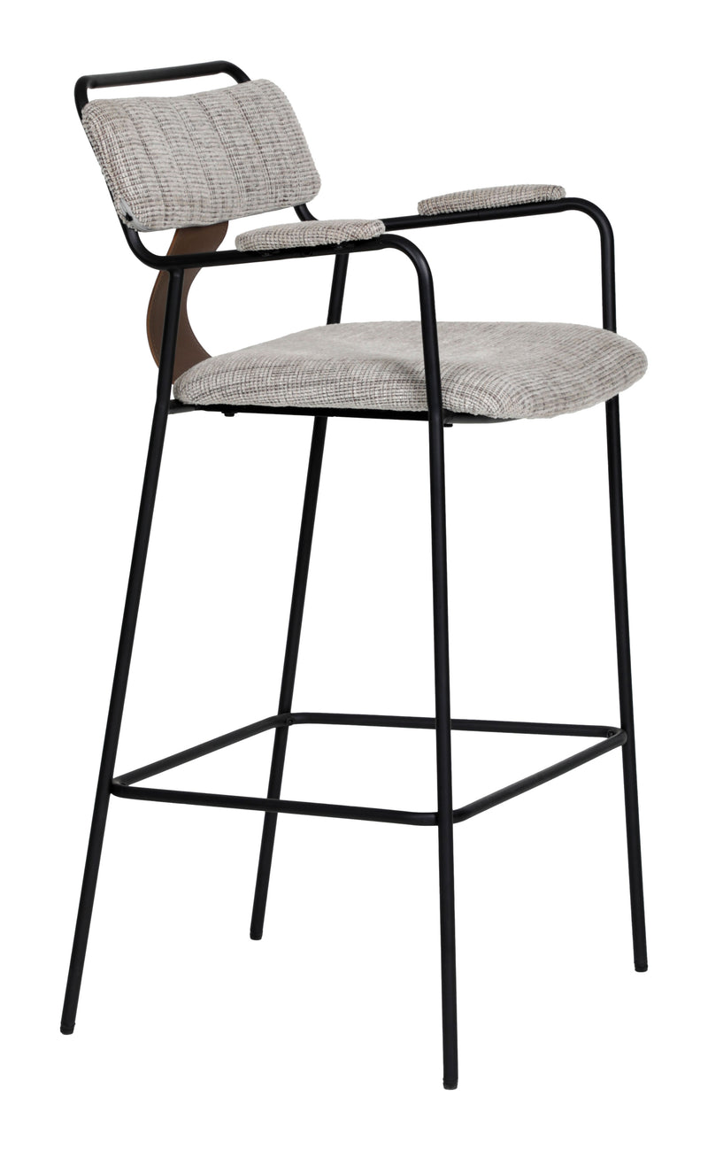 Couva Barstool (Set of 2) Gray Tweed