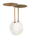 Anten Side Table Brass & White