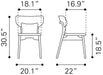 Russell Dining Chair (Set of 2) Walnut & Light Gray