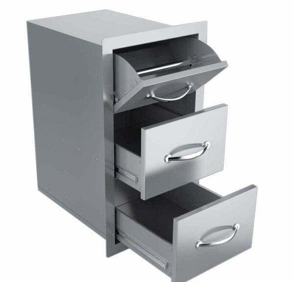 17" Double Drawer & Paper Towel Holder Combo