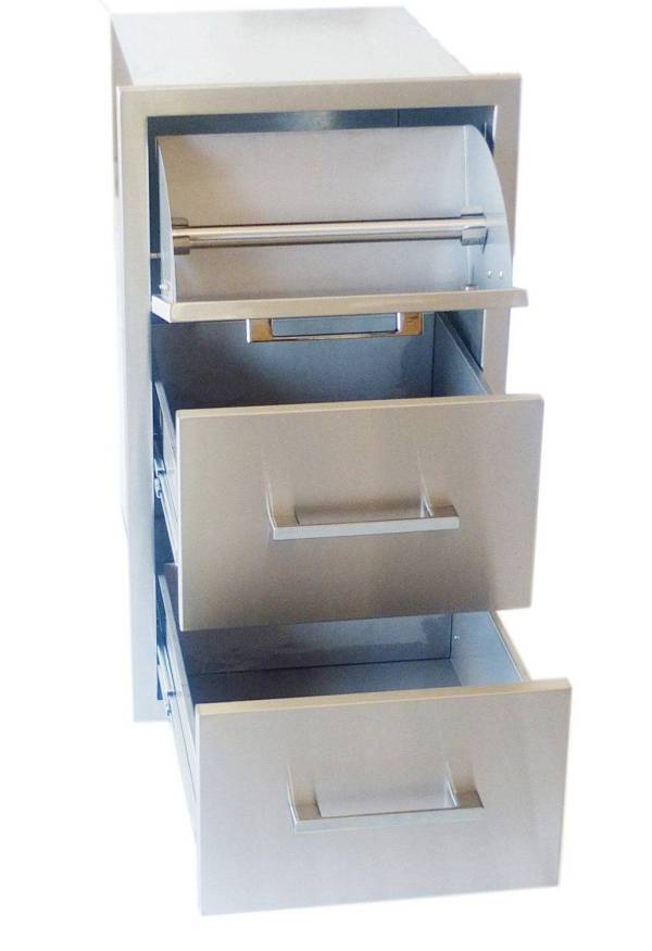 17" Belved Frame Paper Towel Drawer Combo