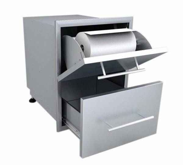 Designer Series, Raised Style - 18" Paper Towel Double Drawer Combo