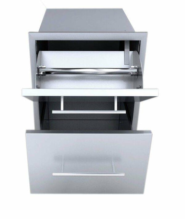 Designer Series, Raised Style - 18" Paper Towel Double Drawer Combo