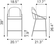 Jambi Counter Stool (Set of 2) Ivory