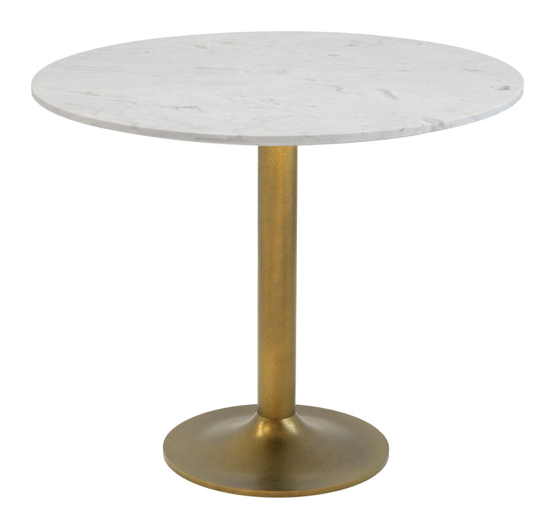 Fullerton Dining Table White & Gold