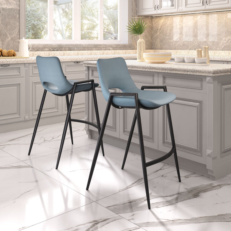 Desi Counter Stool (Set of 2) Azure Gray