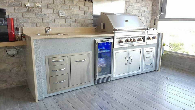 30" Triple Drawer Propane Tank Drawer w/Trash Bag Ring