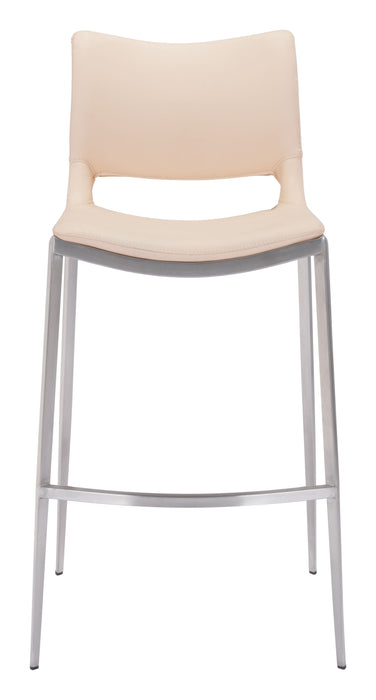 Ace Barstool (Set of 2) Light Pink & Silver