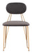 Georges Dining Chair (Set of 2) Gray & Gold