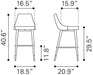 Piccolo Barstool Pink