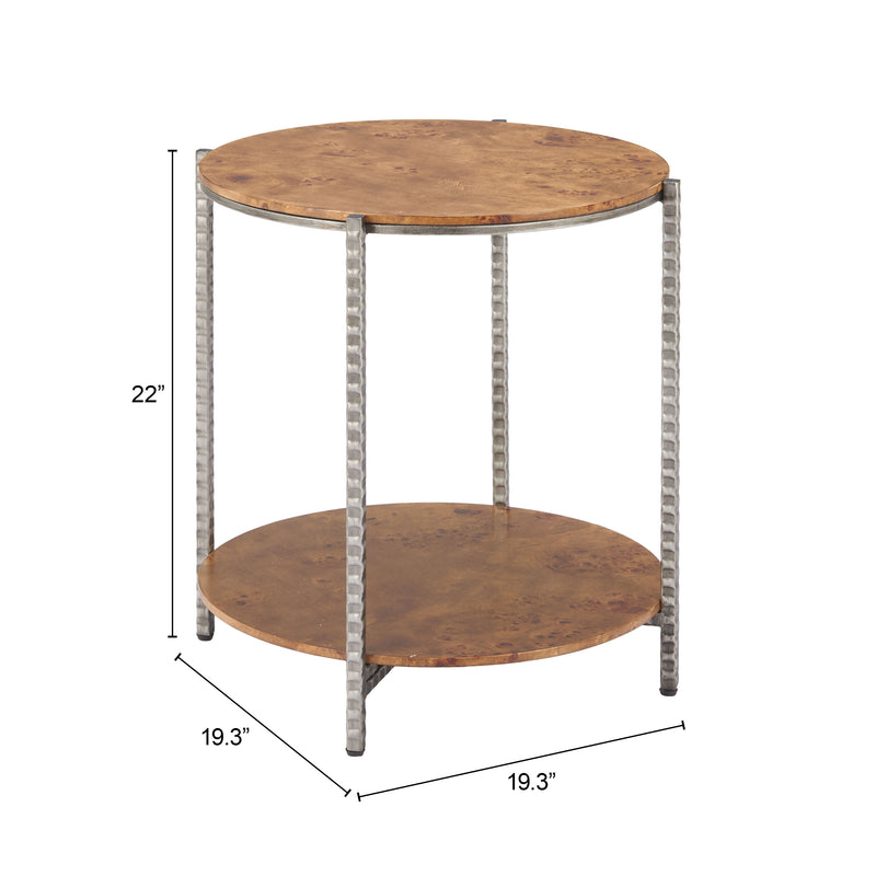Adna Side Table Brown