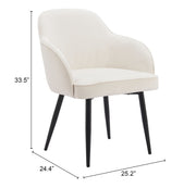 Jolie Dining Chair (Set of 2) Ivory