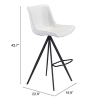 Aki Barstool (Set of 2) White & Black