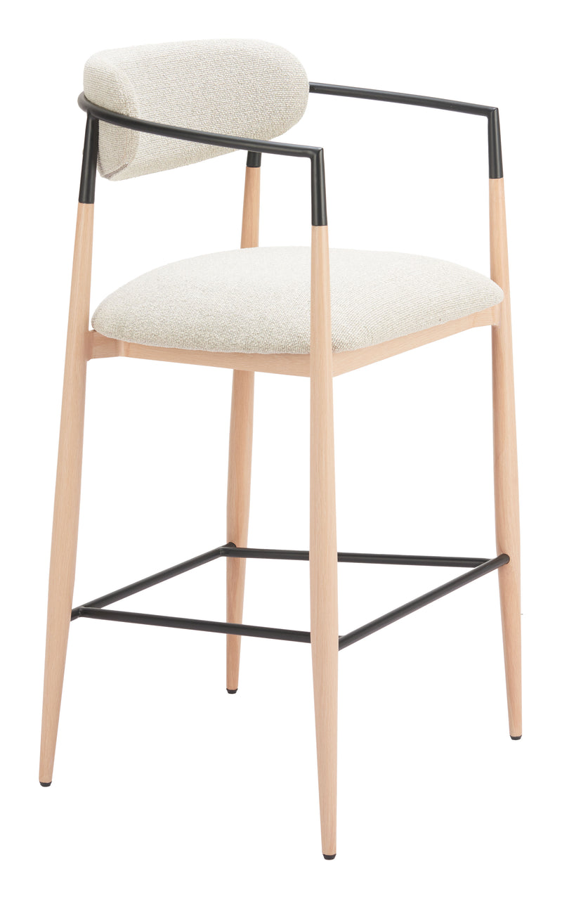 Equinox Barstool Oyster Gray & Natural