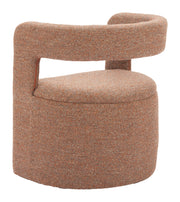 Atria Accent Chair & Ottoman Tawny Brown