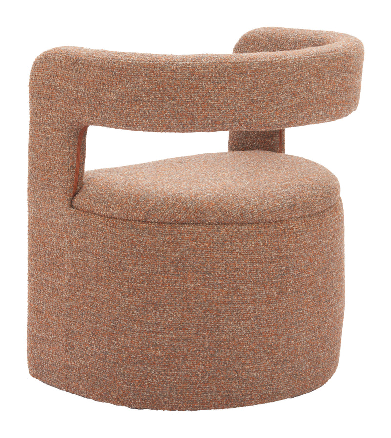 Atria Accent Chair & Ottoman Tawny Brown